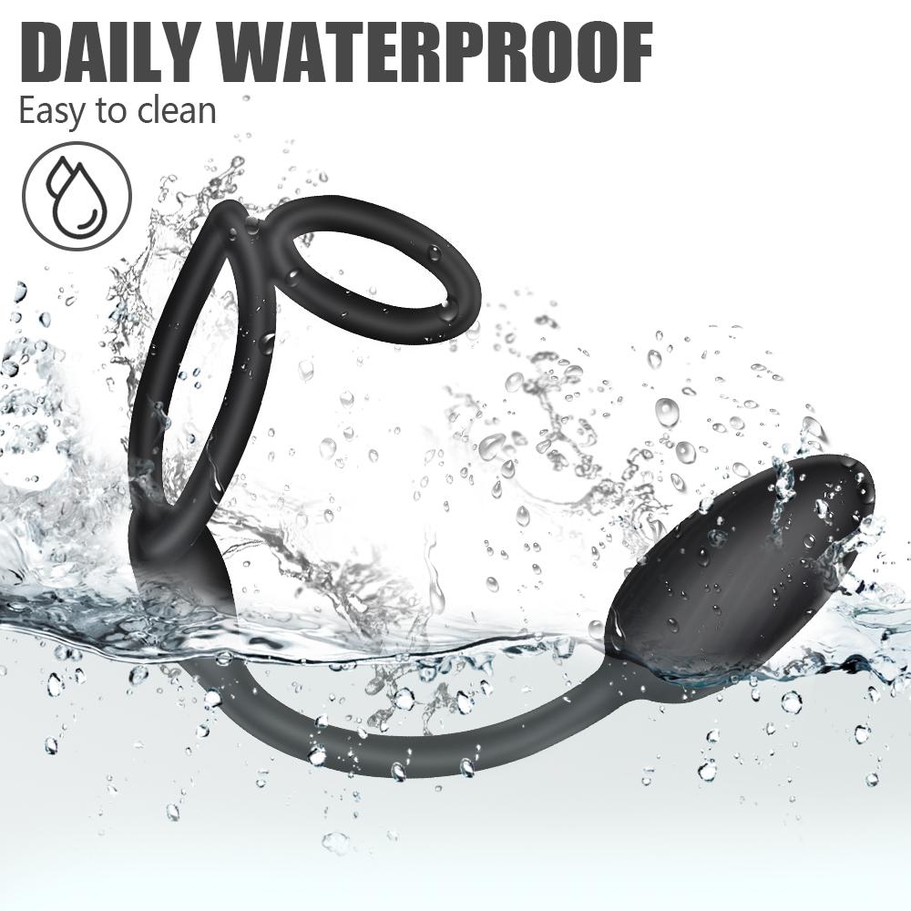 10 režimů Anální vibrátor Masážní přístroj prostaty Oddálení ejakulace Sexuální hračky pro muže Produkty pro páry pro dospělé Bezdrátový dálkový prsten na penis Dvojitý erekční prsten