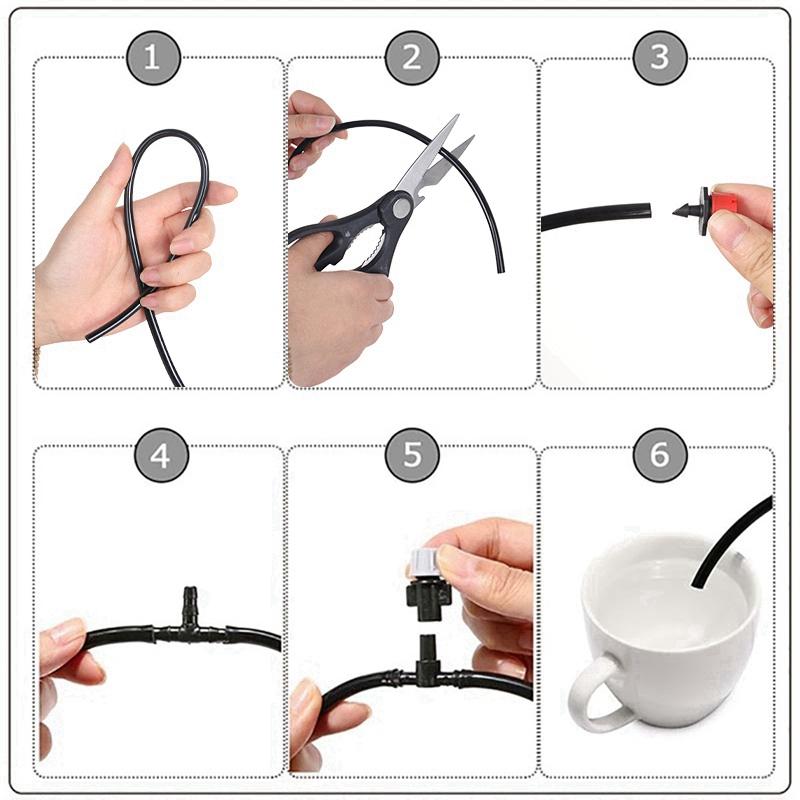 10-30M Drip Irrigation System Automatic Watering Accessories Drip Irrigation Kit Watering Device for Greenhouse Indoor Outdoor