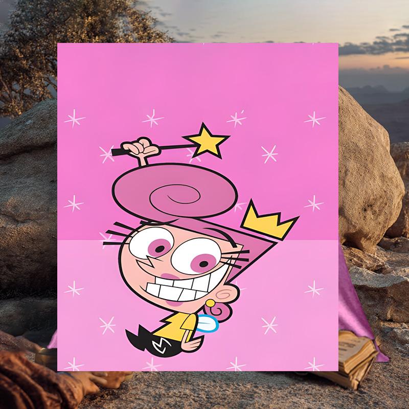 1PC Magical Friendship timmy Adventure Flannel Blanket Suitable for Both Men And Women, Soft Ideal for Beds And Sofa, Birthday Or Christmas Gift