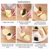 3Pcs/Set Triangular Sushi Maker Plastic Onigiri Rice Ball Set Convenient Rice Ball Mold  DIY