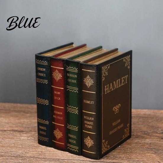 Small Item Storage Box Fake Book Decoration Ornaments Flip-Top Hollow Design