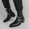 Fashion Fashionable High-end Men's Chelsea Boots Street Style High Top Motorcycle Boots High-quality Non Slip Sole Outdoor Walking Boots