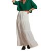 Women's Summer Ruffle Hem PolyBlend Maxi Skirt | High Waist Long Skirt's | Plain A-Line Flowy Skirt for All Occasions | Elegant Boho Style