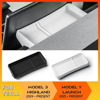 Car Screen Rear Storage Box Dashboard Bracket Tissue Box Tray ECT Panel for Tesla New Model 3 Highland 2024 Model Y Launch 2025