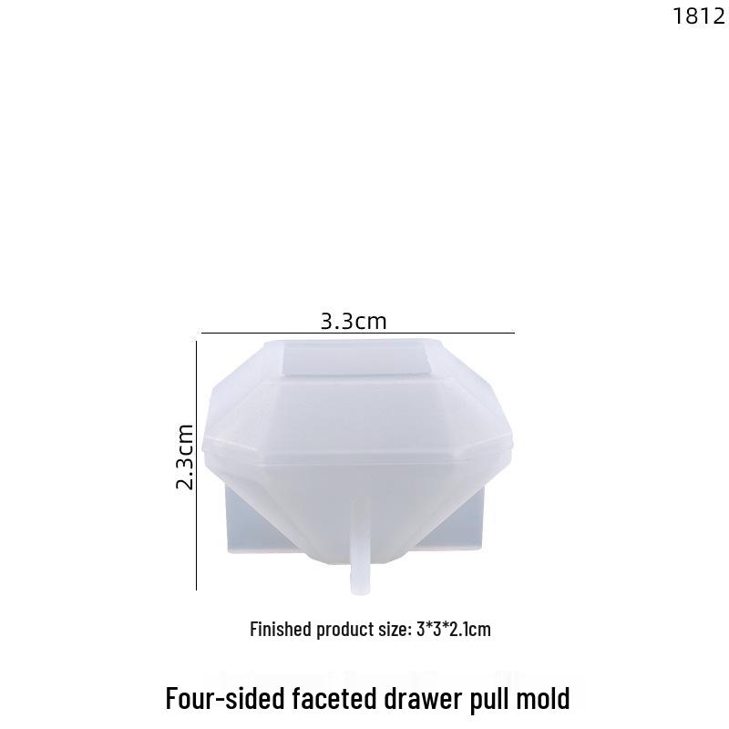 Poppy DIY Crystal Epoxy Resin Faceted Drawer Pull Mold
