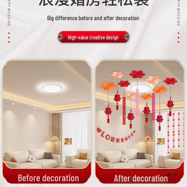 Ceiling Hanging Decorations: Wedding, Living Room, Bedroom, Boudoir Pendants & Fan Floral Ornaments