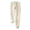 Women's New Winter Solid Color Fleece Large Size Wei Pants Casual Harun Leggings