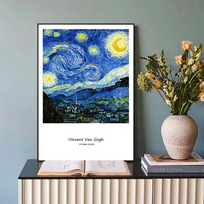 Vincent Van Gogh Writings Prints and Posters Great Work The Starry Night Canvas Painting Decorations for Living Room Wall Art