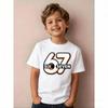 Summer Fashion Basic Six Seven 67 Print Kids T-Shirts Summer Street Short-Sleeve Outdoor Casual Tops for Boy and Girl's Tees Top