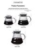 Vertical Stripe Borosilicate Glass Pour-Over Coffee Maker with Scale & Logo Option