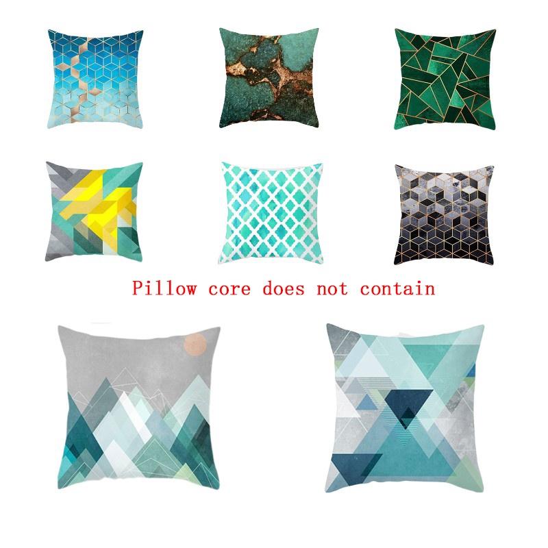 Geometric Pattern Simple Pillow Case Abstract Art Home Decoration Plush Fabric