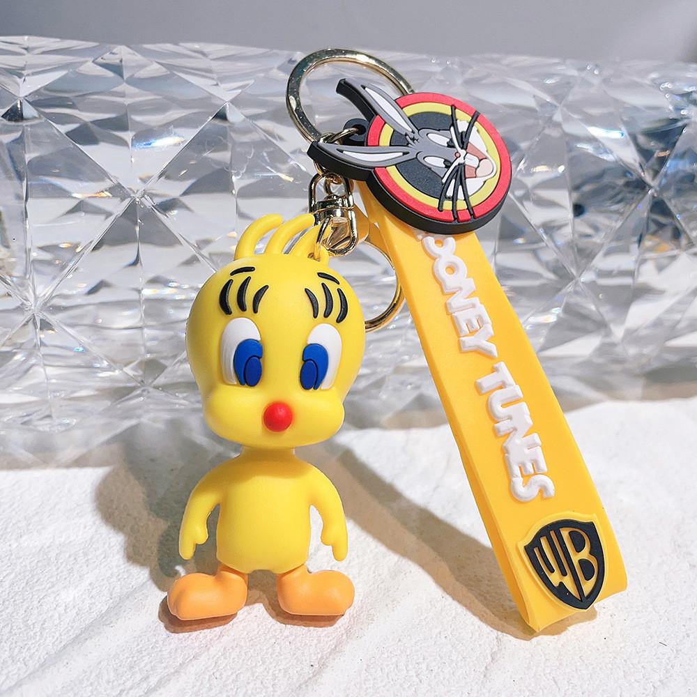 

Adorable Bugs Bunny Keychain Cute Daffy Duck Accessory For Backpack And Keys LTweety
