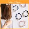 Trendy Korean Version Of The High-elastic Pearl Head Rope With Durable Three-strength Rubber Band