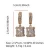 Fashion Square Dangle Earrings for Women Zirconia Earring Jewelry Wedding Party Accessories