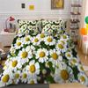 3D Bettwäschesets für Mädchen, Gaming Bettbezug-Set, Bettdeckenbezug, Druckdesigns mit Blumen und Pflanzen, Gerbera Bettset, King Size
