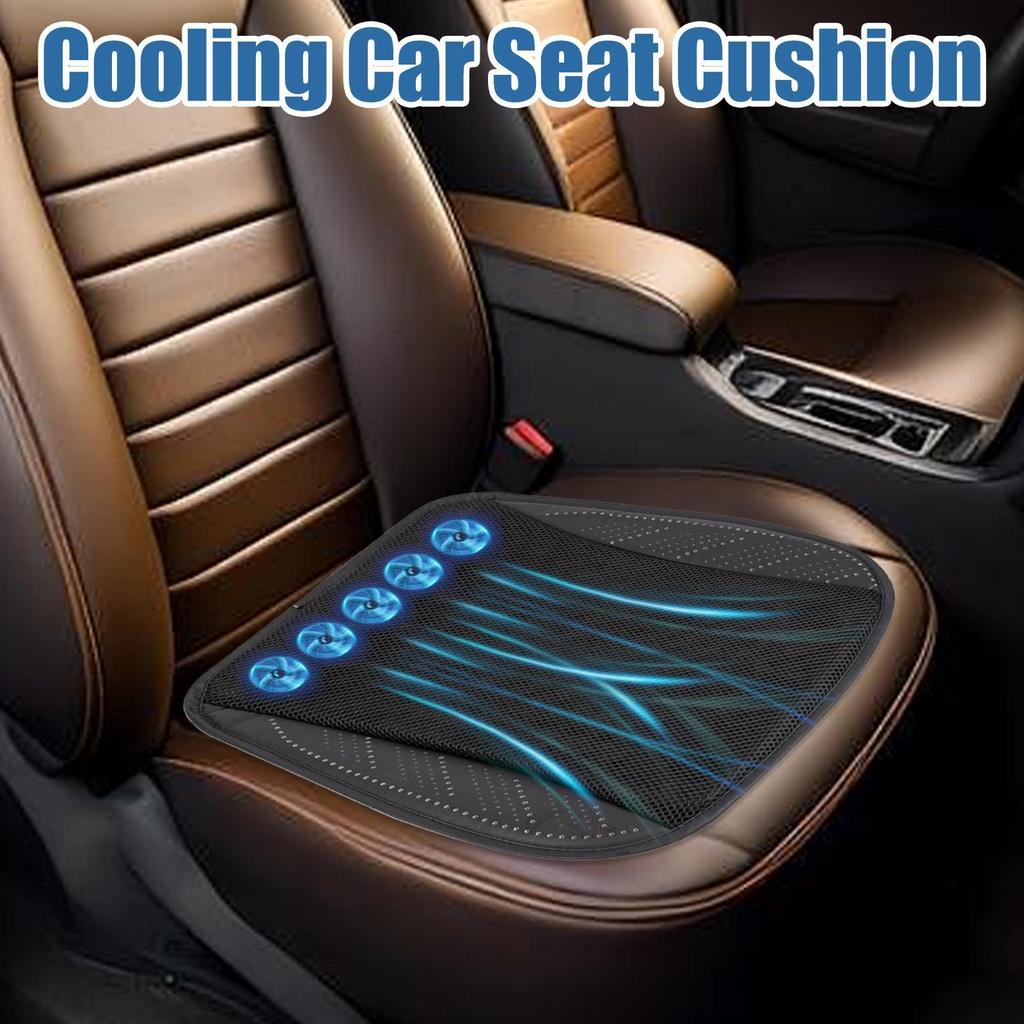 Ventilated Seat Cushion Cooling Car Seat Pad 3-speed Ergonomic Supportive Mat for Vehicle Car Seats, Home, Office Chairs