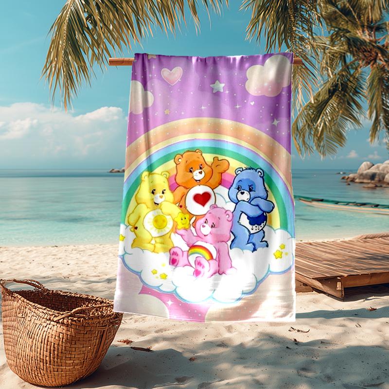 Ultra-Soft Beach Towel with Bear Theme,Ideal for Pool - Camping, Diving - Perfect Travel Essential, Vibrant Beach Towel.