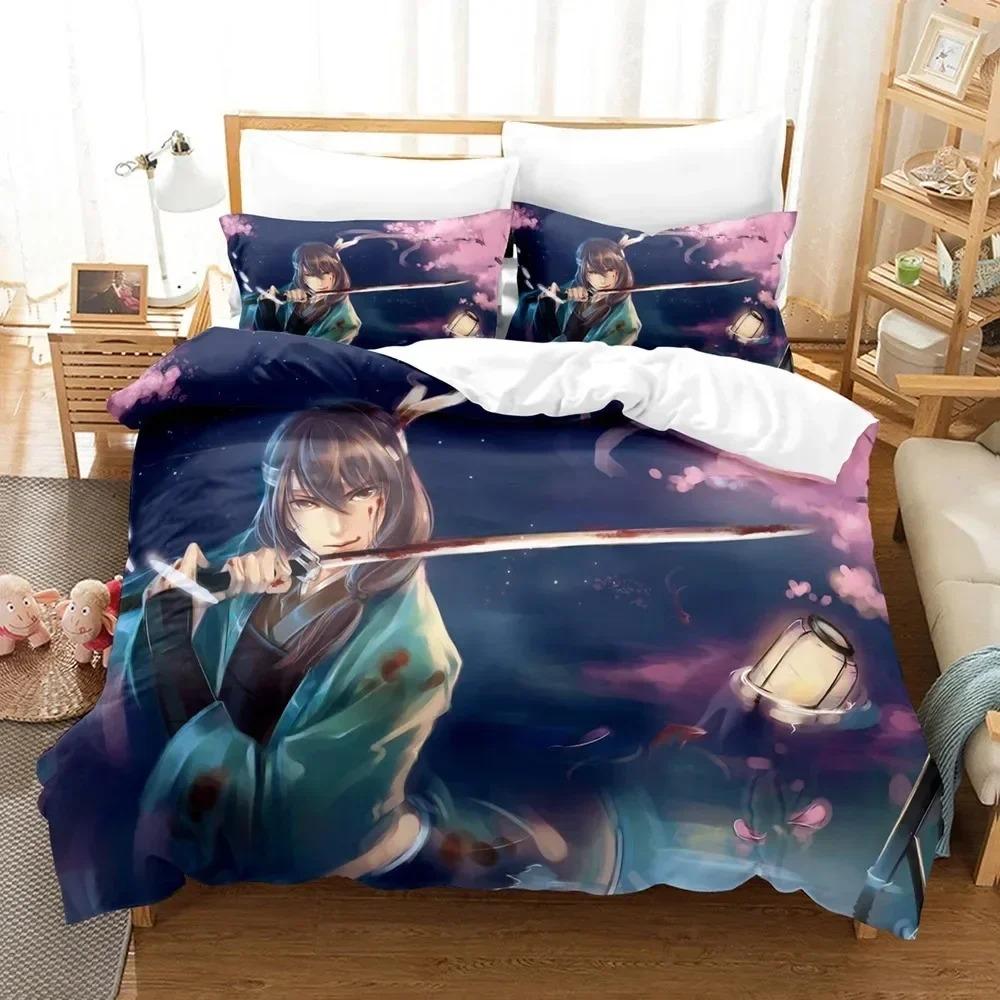 Fashion 3D Gin Tama Bedding Set 3D Printed Suitable For Bedroom Duvet Cover Set With Pillowcases Kids Home Textile