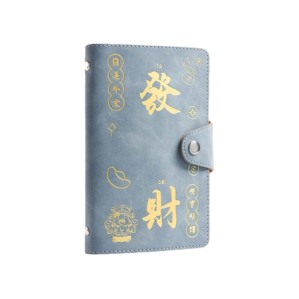 PU Leather Envelop Savings Challenges Book God of Wealth Style Cash Budget Notebook Money Planners