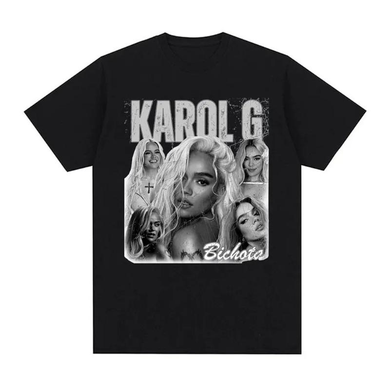 

Retro Karol G UNISEXana Sera Bonito Pattern Tshirt for UNISEX and Women Hip Hop Gothic Y2K Short Sleeve Loose Womens Tshirt S