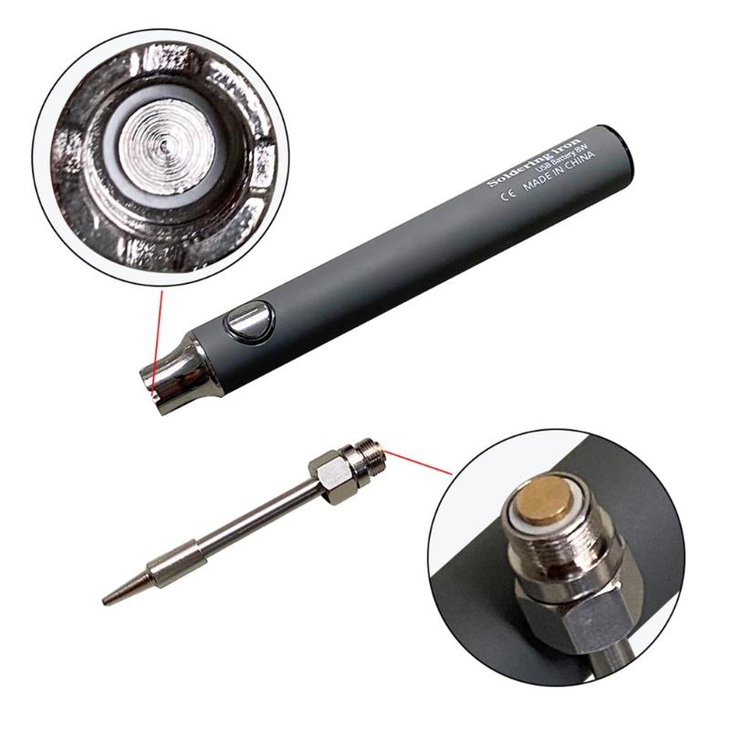 USB Electric Soldering Iron Output Power 8-10W, Adjustable Temperature 330-450℃, Programmable, OLED Display