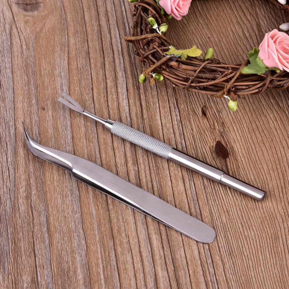 2PCS Metal Tick Remover Dual Prong Shape Pet Lice Tool Easy Grip Lice Tweezers Home Pet Care