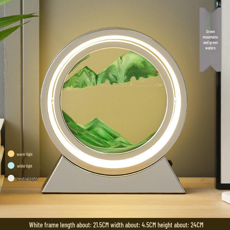 3D Quicksand Night Lamp: Creative Glass Table Light & Ornament Gift