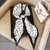 Art French Polka Dot Long Silk Scarf Femininity Versatile High Sense Spring and Autumn New with Shirt Scarf Belt