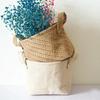 Braided Jute Cloth Flowerpot Storage Basket Cotton Linen Blended Desktop Storage Box Kids Toys Sundries Organizer Laundry Basket