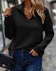 Women's Loose Fit Ribbed Long Sleeve Top with Half Zip Collar In Multiple Colors