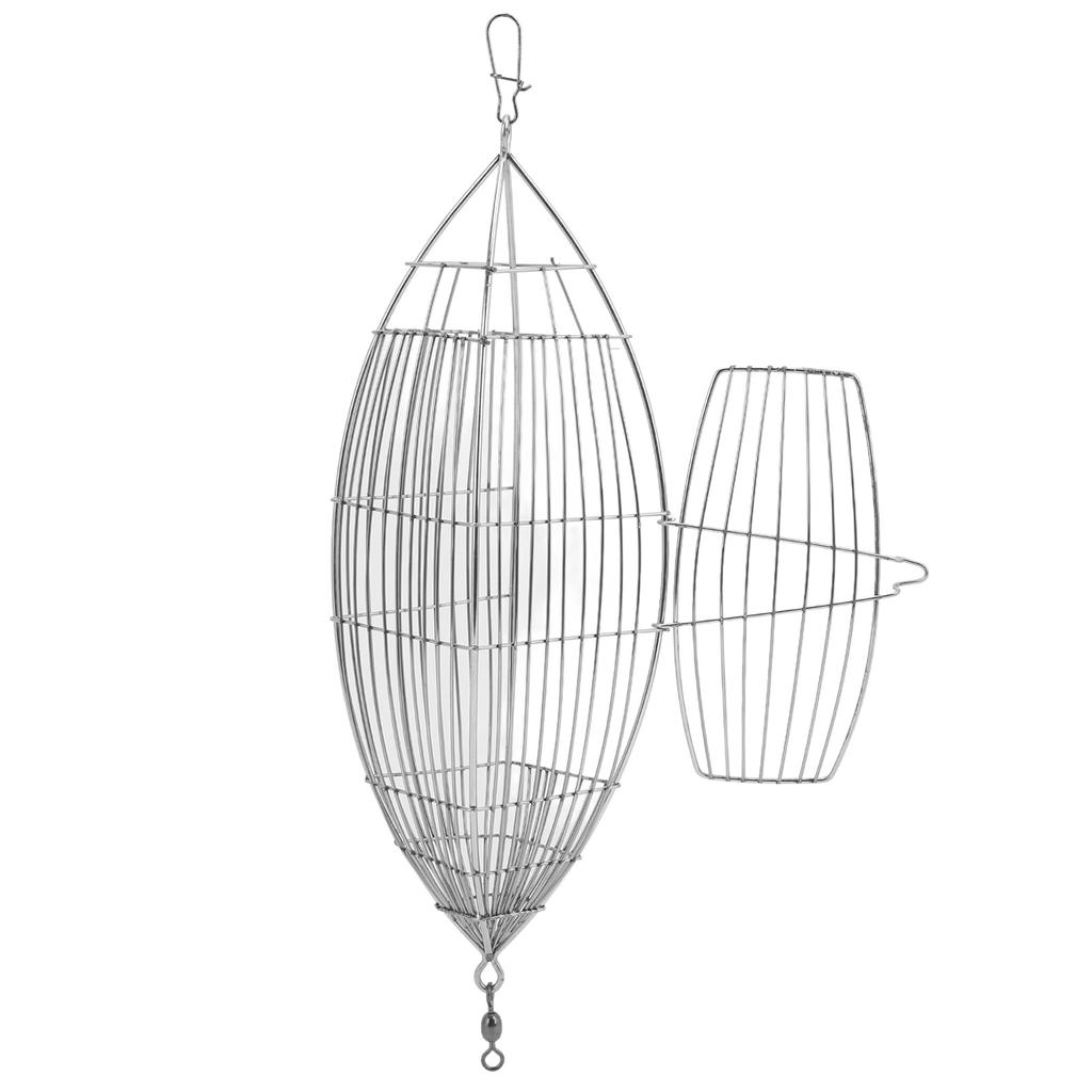 Fishing Bait Cage Stainless Steel Lure Cage Carp Fishing Trap Basket Feeder Holder for Shrimp Crab