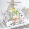 Transparenter Acryl-Stiftehalter mit mehreren Fächern - Kreativ, Große Kapazität, DIY Schreibtisch-Aufbewahrungsbox.
