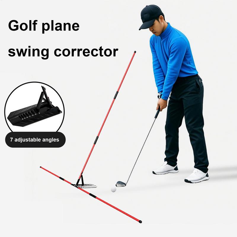 Golf Alignment Stick Holder Golf Swing Alignment Rod Swing Practice Plate Trainer Swing Angle Adjustment Posture Correction Aid