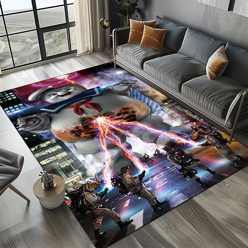 3D G-Ghostbusters 27 Style New Horror Movie Cartoon Carpet Rug for Living Room Bedroom Home Sofa Decoration,Non-slip Floor Mat