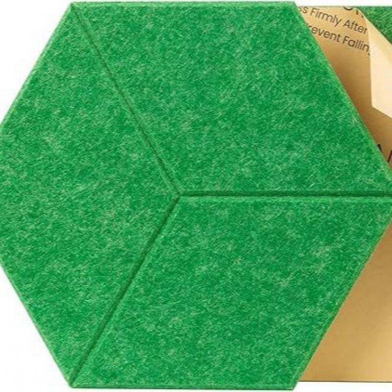 12Pcs Self-adhesive Hexagonal Acoustic Panels Acoustic Foam Panels Y-shaped Liner Design Absorbs Noise and Eliminates
