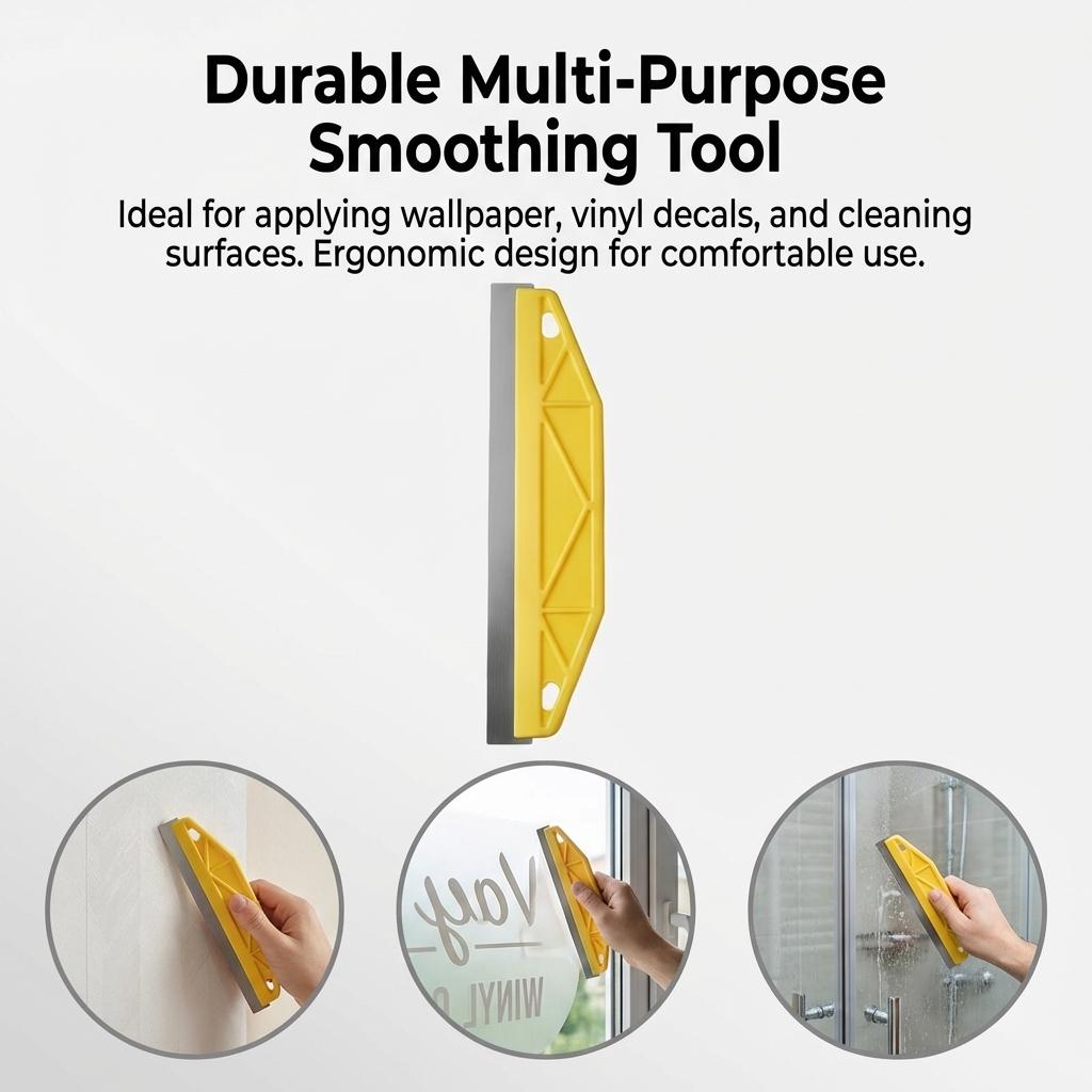 Stainless Steel Wallpaper Cutter Scraper Tool Multifunction Cleaning Trowel Plastic Handle