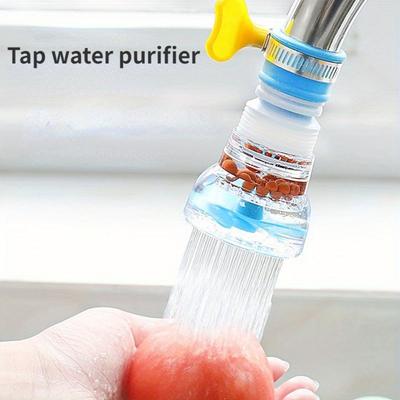 1pc Kitchen Water Filter, Anti-Splash Faucet Head, Telescopic Rotation, Medical Stone Water-Saving Sprinkler,