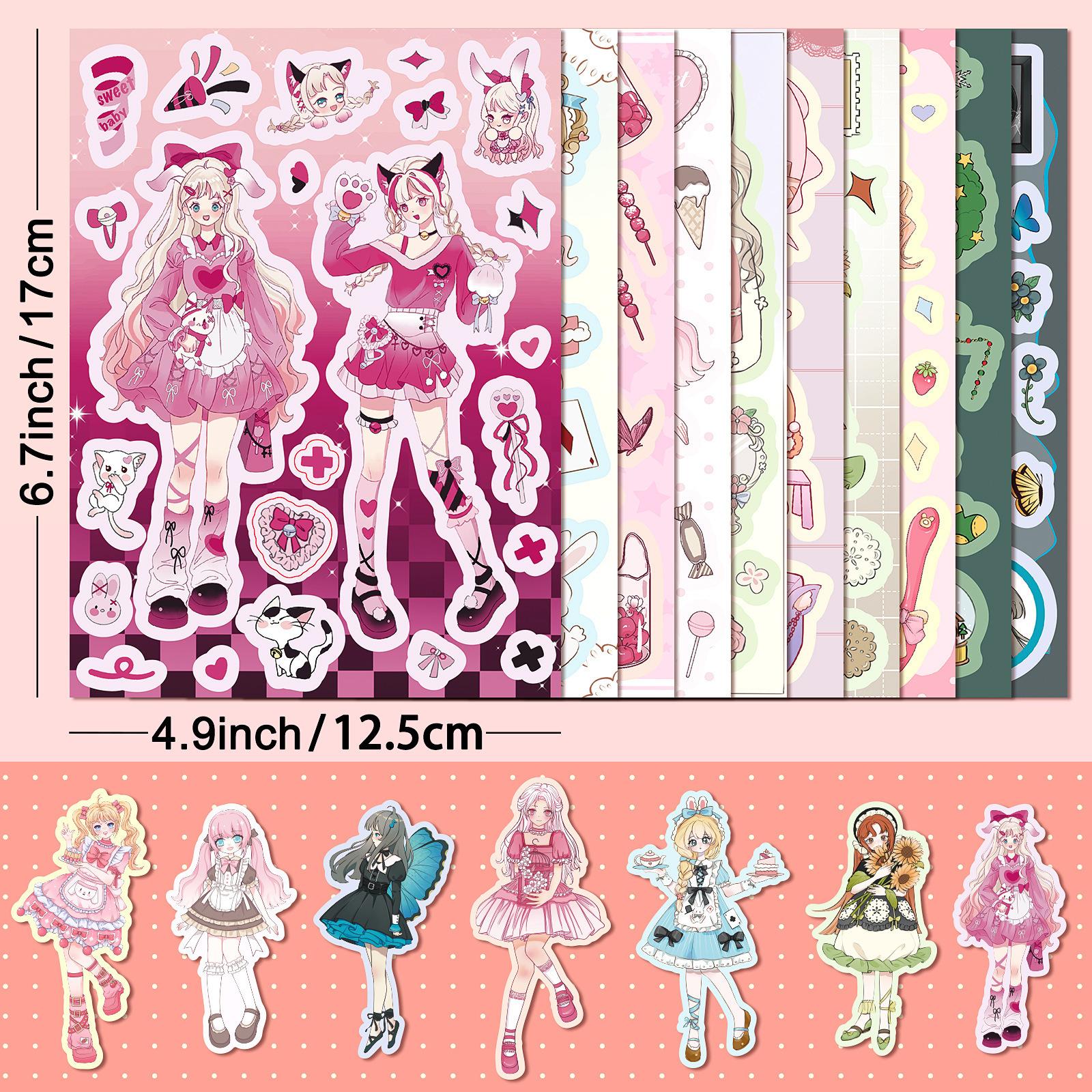 

10 Photos/package Sailor Moon Sticker Loli Girls’ Girls’ DIY Handbook