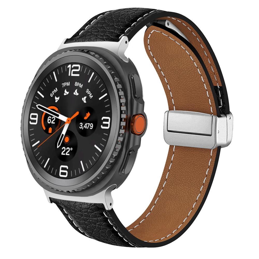 Leather for Samsung Galaxy Watch 8 44mm 40mm 8 Classic 46mm Band Smartwatch Accessory for Galaxy Ultra 47mm 2025 Magnetic Strap