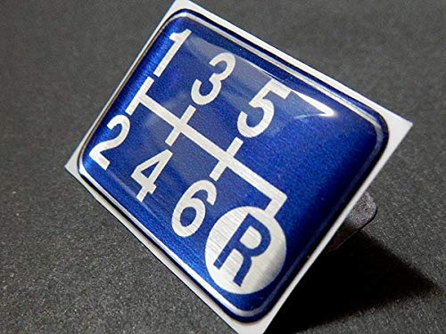Tuningfan Shift Pattern Emblem Blue Lower Right R for 6