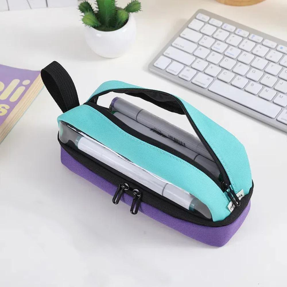 Multi Layer Pen Pouch Large Capacity Pencil Case Personality Makeup Storage Bag  Office Supplies