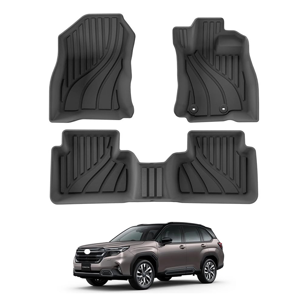 KOKATO Floor Mats for Subaru Forester SL Series 2025 TPE Floor Mats for Rear and Second Row Seats and Easy Installation Custom Interior Parts and