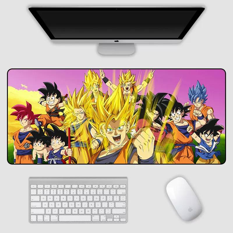 2026 Dragon Ball Leather Mouse Pad Son Goku Printing Pattern Large Size Game Gaming Keyboard Pad Boys Office Animation Non-slip Table Mat