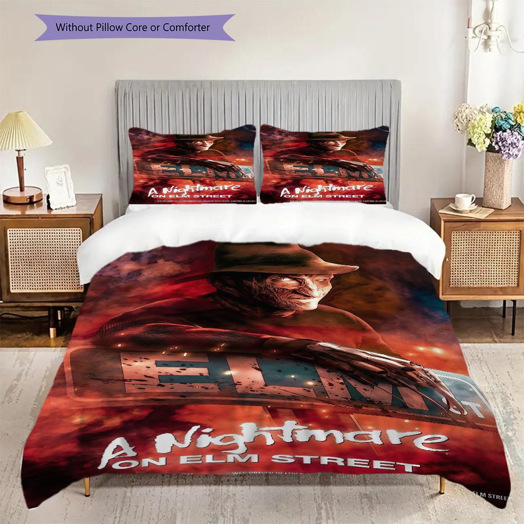 Nightmare Elm Street Threepiece Set 1 Duvet Cover 2 Pillowcase Without Core Duvet Cover And Pillowcase Christmas Birthday Gift Bedding Set