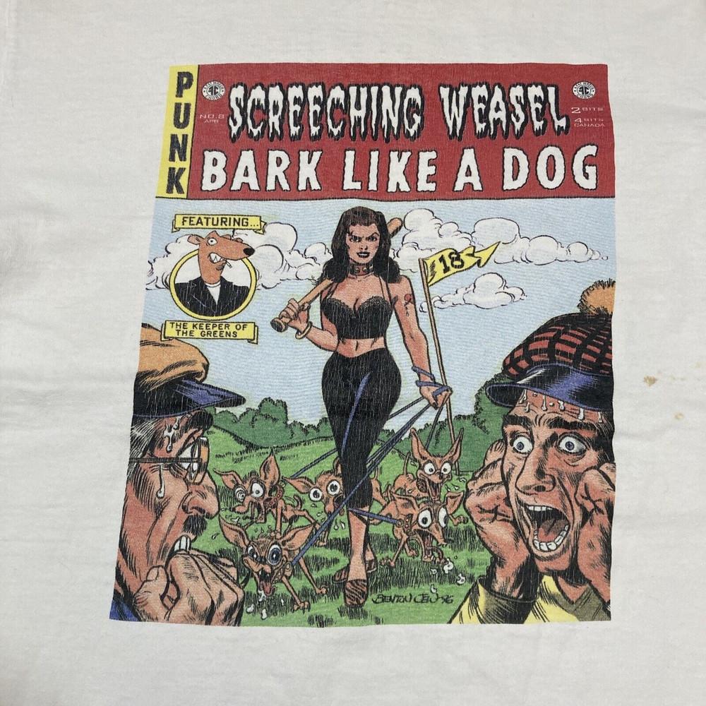 

New Popular Screeching Weasel White T-Shirt Cotton Full Size Unisex T-Shirt S