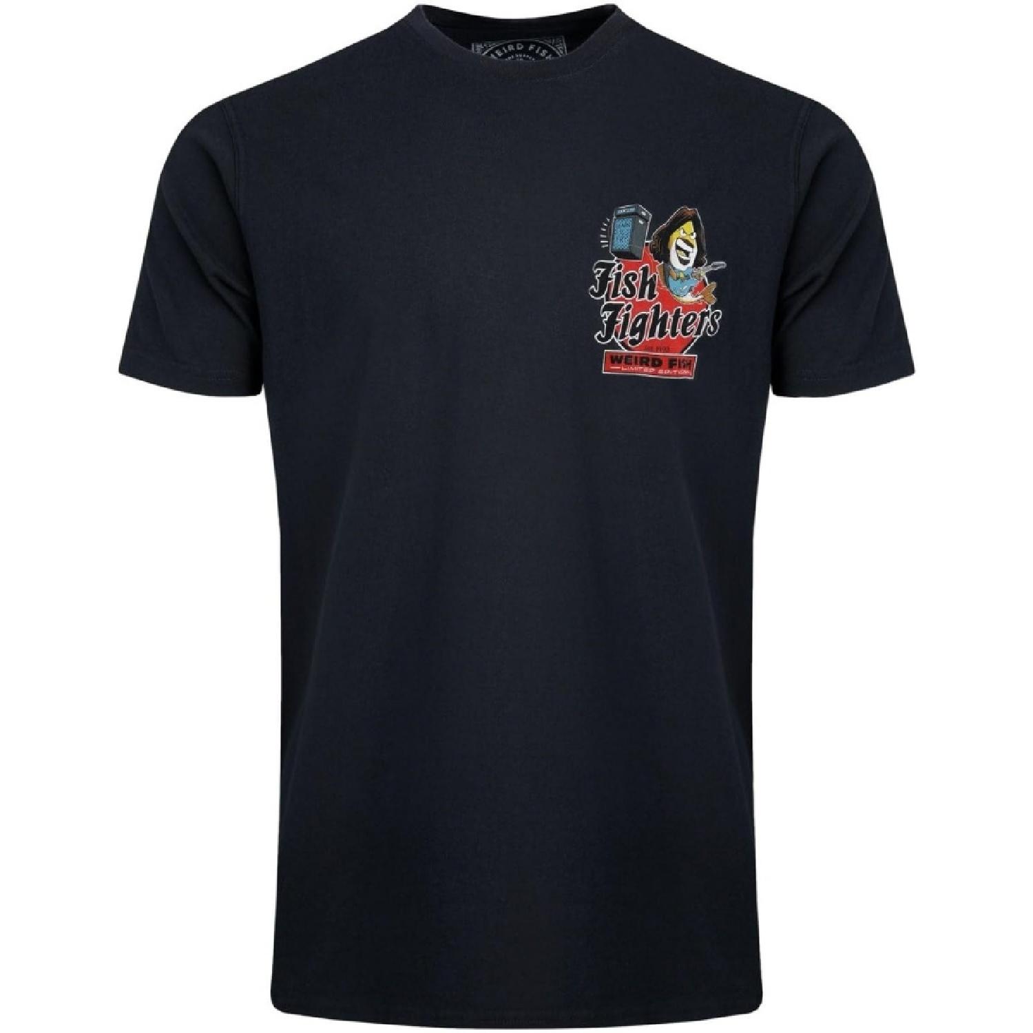 Fish Fighters Back Print Artist T-Shirt S