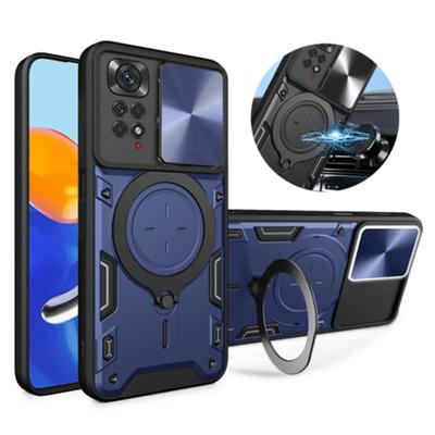 For Redmi Note11  Case Armor Metal Ring Slide Camera Protect Funda For Xiaomi Redmi Note 11 Pro 11S 11E Pro 5G Back Cover