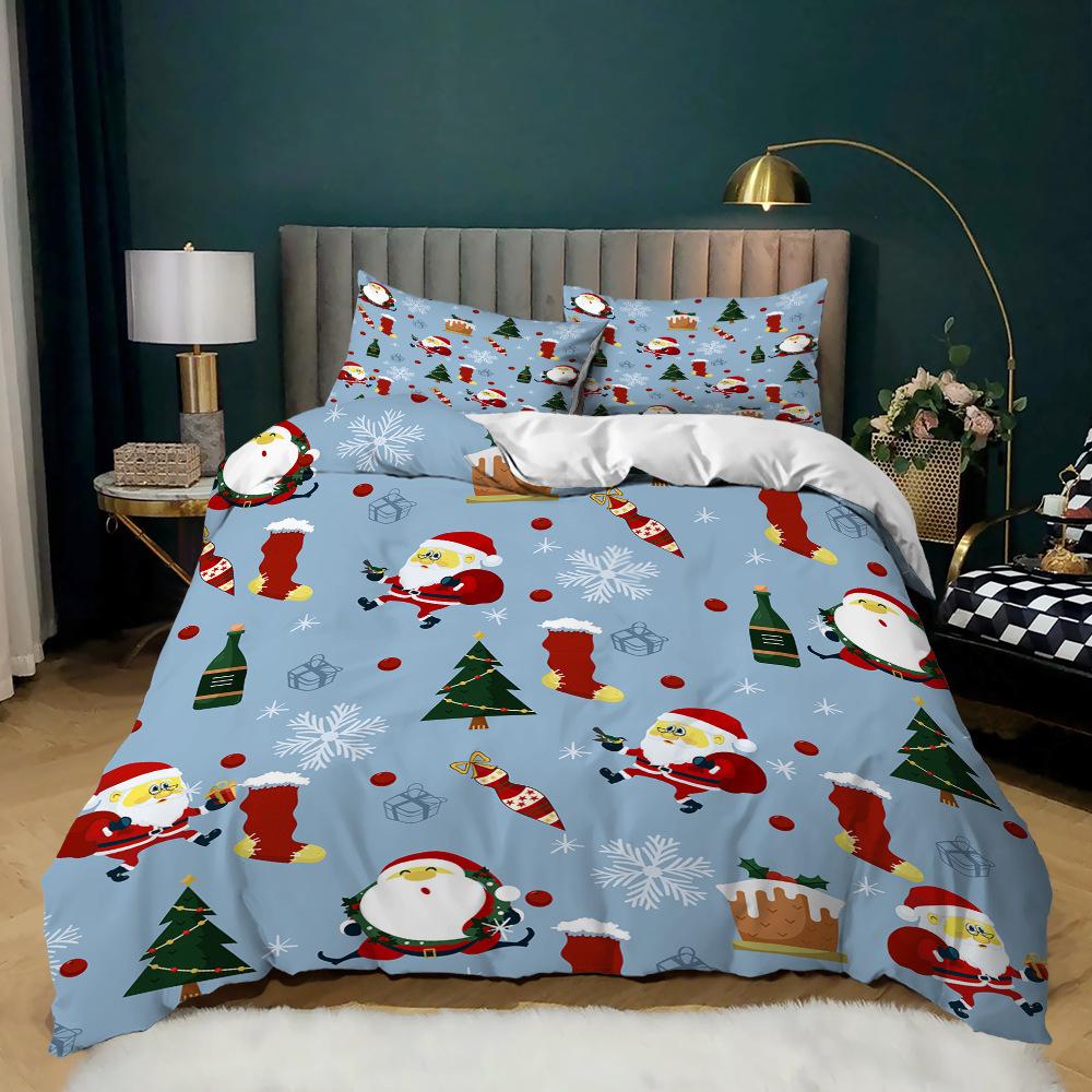 Christmas Set 3 Holiday Set Quilt Cover Gift Tree Three-Piece Set