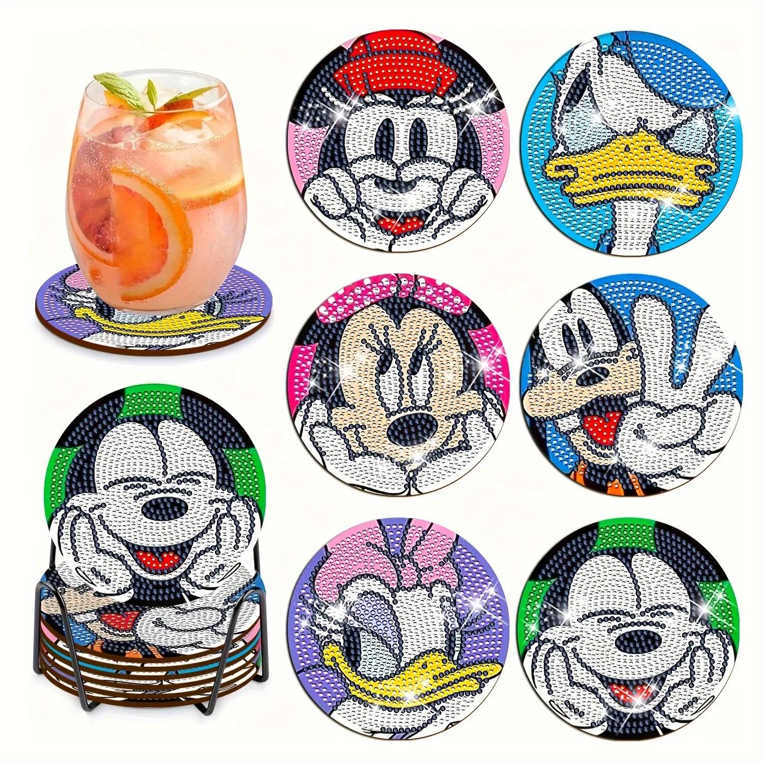 

7pc/sets Happy Anime Characters Diamond Painting Coasters DIY Diamond Art Coasters 5D Full Drill Diamond Coasters Acrylic Round Cup