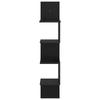 Wall Shelf Wall Mount Black 32 x 21 x 107 cm Particleboard
